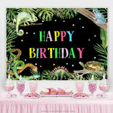 Safari Grün Baum Bei Nacht Glücklich Geburtstag Hintergrund